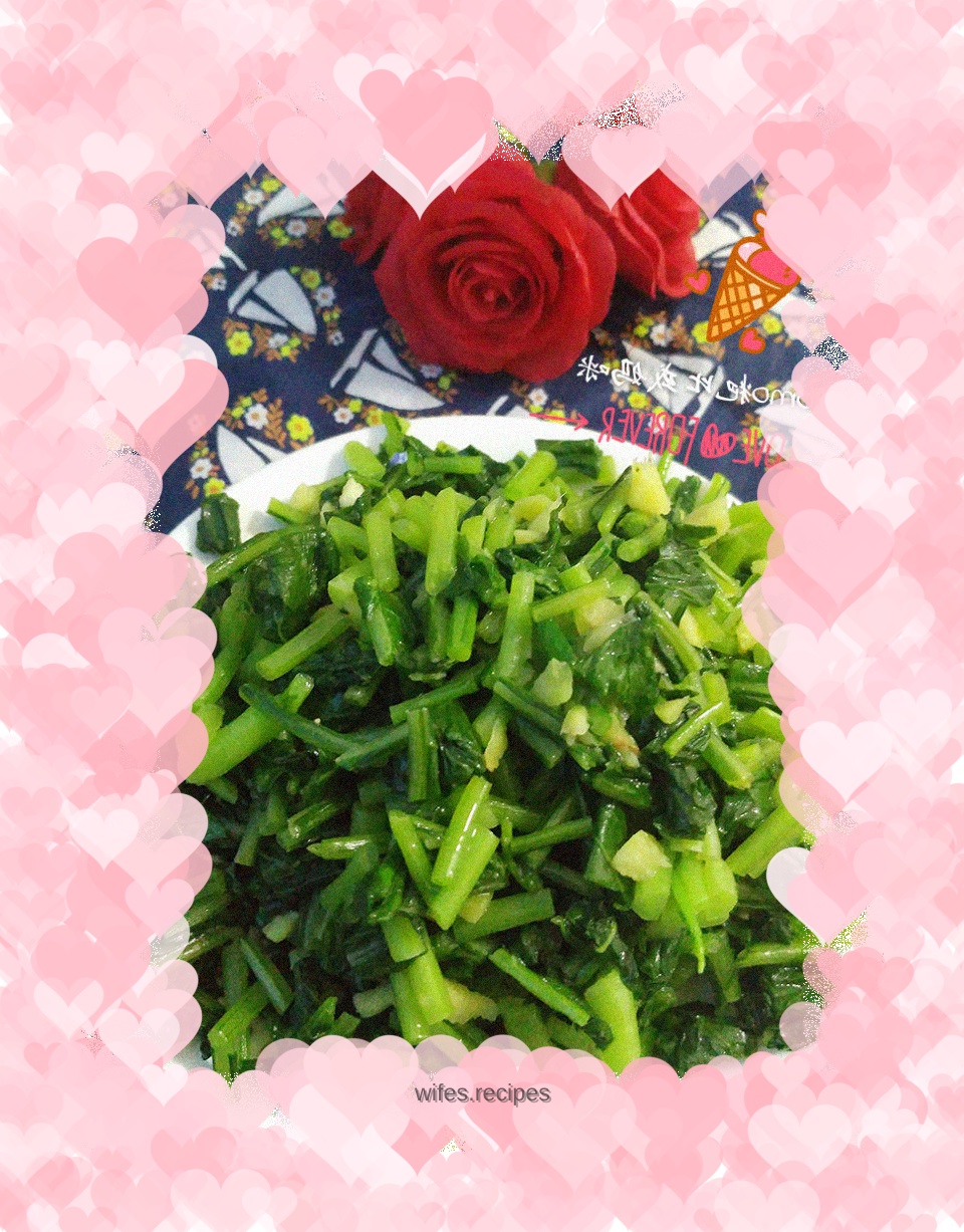 Six steps to make delicious stir-fried radish sprouts