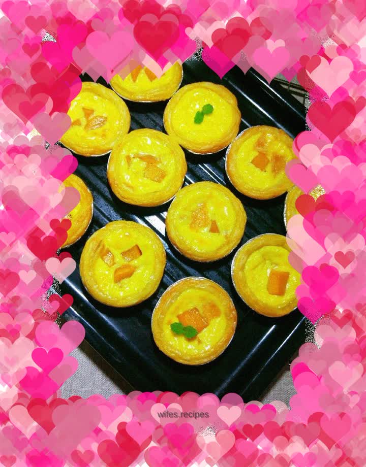 Mango egg tart
