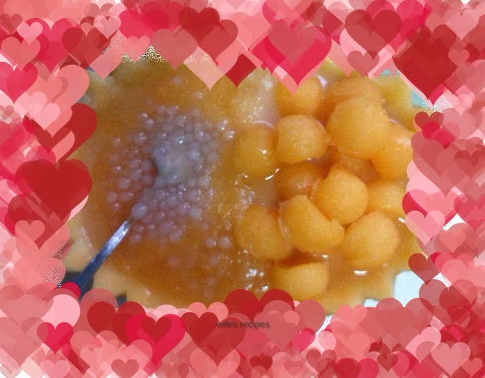 Refreshing cantaloupe smoothie boat