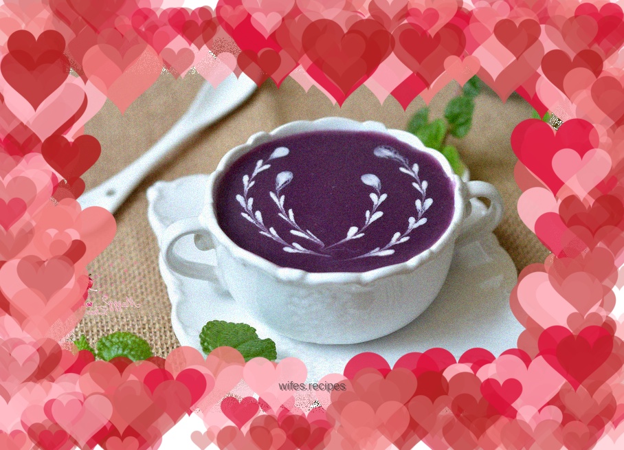 Purple sweet potato glutinous rice paste