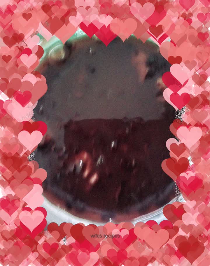 Black rice and walnut porridge