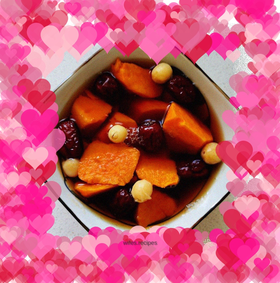 Red Date, Brown Sugar, Sweet Potato and Lotus Seed Soup