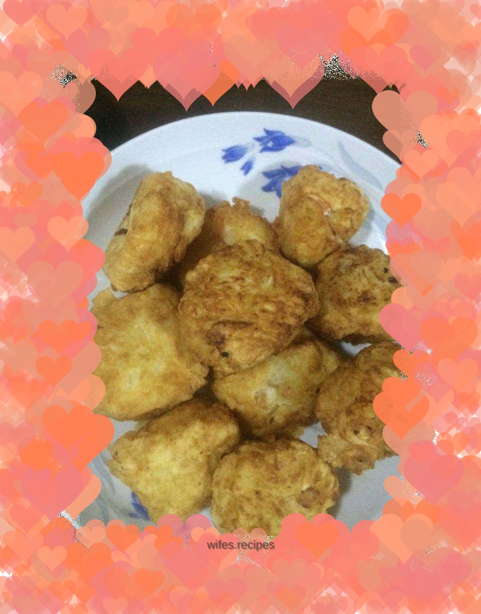 《Potato and shrimp mashed cake》