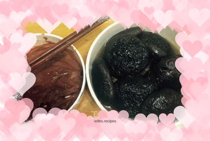 Braised mushrooms in oil