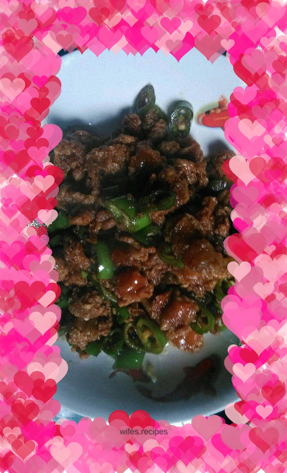 Fried green pepper residue