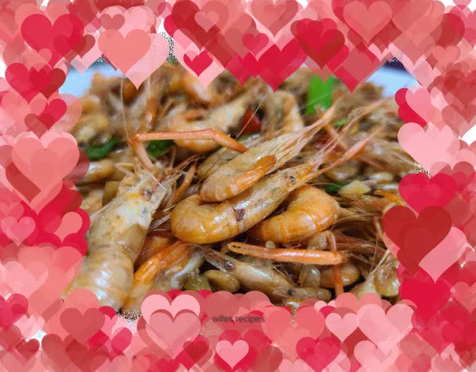 Stir-fried river shrimp