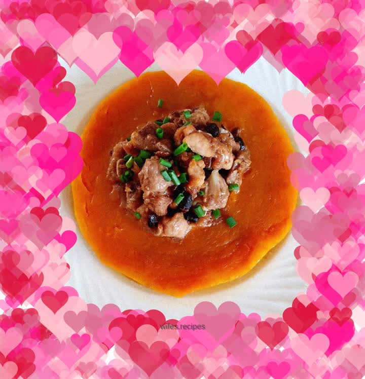 Pork Ribs and Steamed Pumpkin with Black Bean Sauce