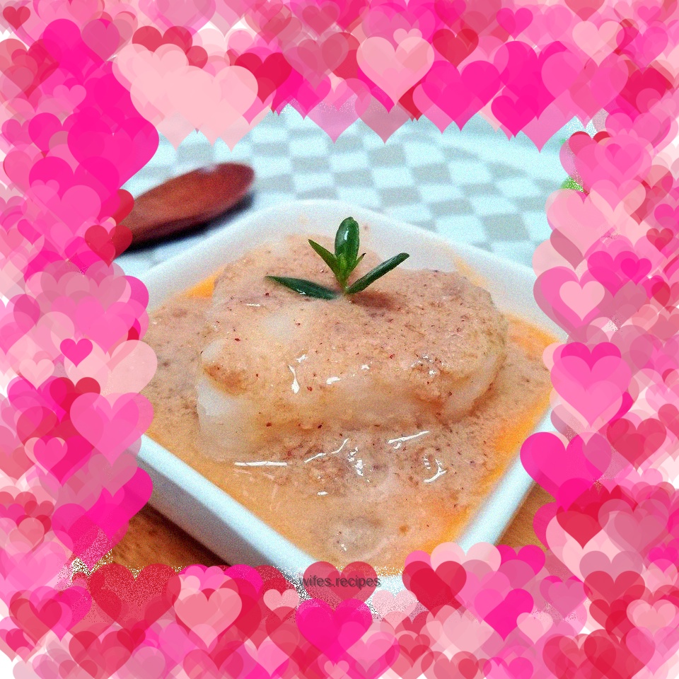 Sauce-flavored yam and sweet potato puree