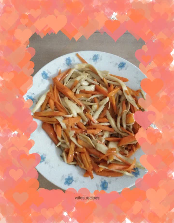 Stir-fried king oyster mushrooms