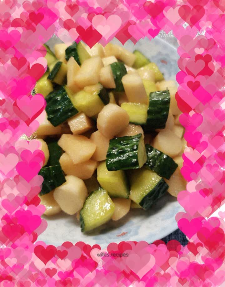 Stir-fried cucumber with yam