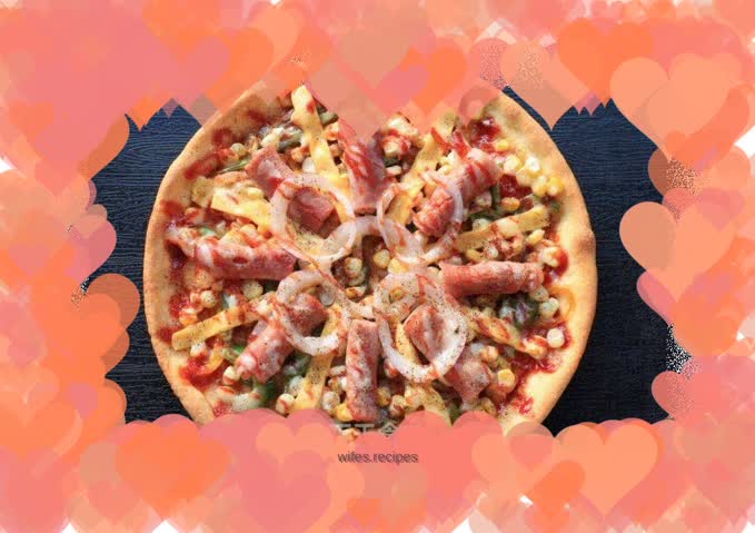 Vegetable Bacon Pizza