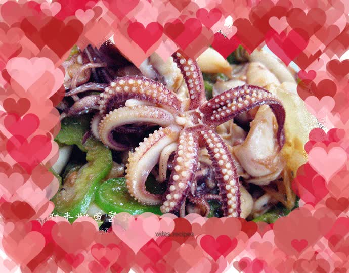 Stir-fried green peppers with fish sauce