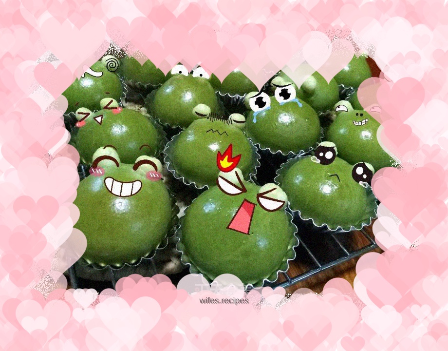 Q Cute Frog Bun (Matcha Coconut Custard Bun)