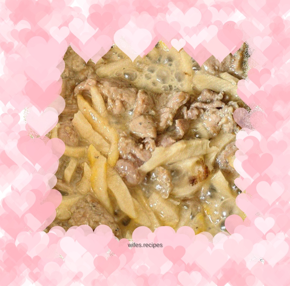 Pork slices and golden ear sticks