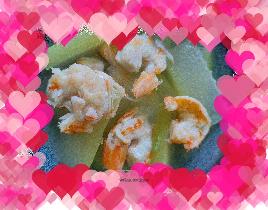 Grilled shrimp and winter melon soup