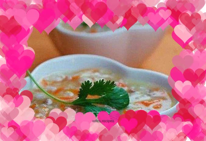 Carrot minced meat porridge