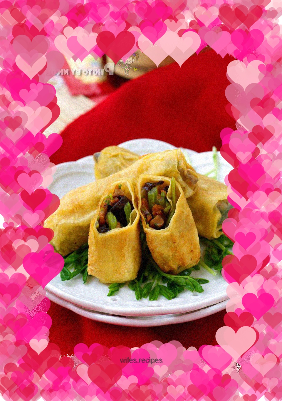 Colorful golden scroll