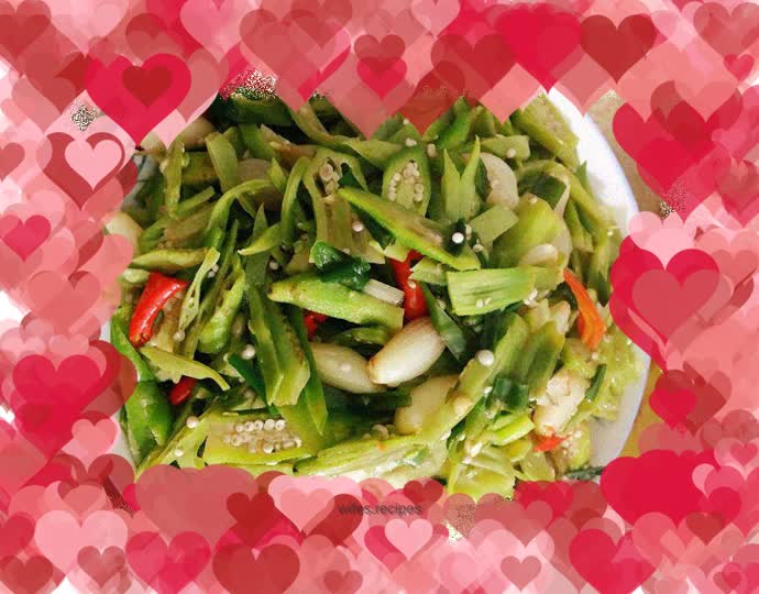 Okra Stir-fried Lentils