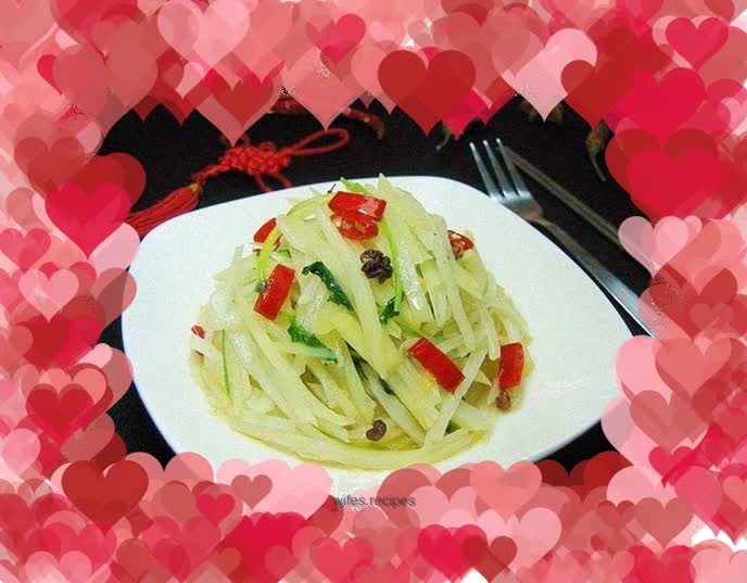 Coriander and potato shreds