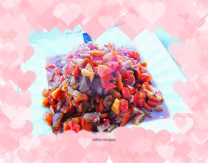 Chopped pepper and dried radish