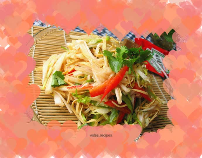 Cold cabbage and tofu skin