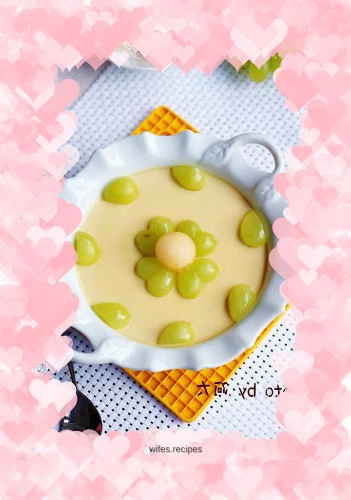 Steamed eggs with milk