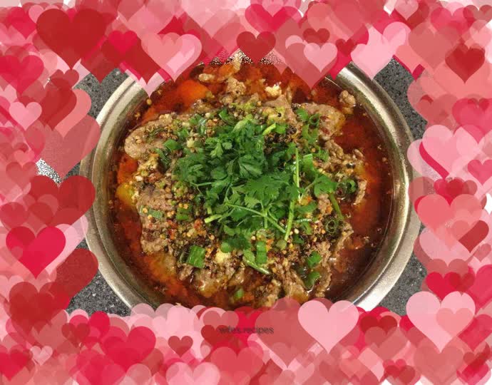 Sichuan style boiled beef