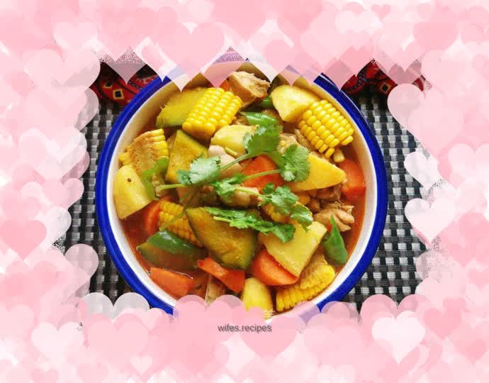 Chicken legs stewed in one pot