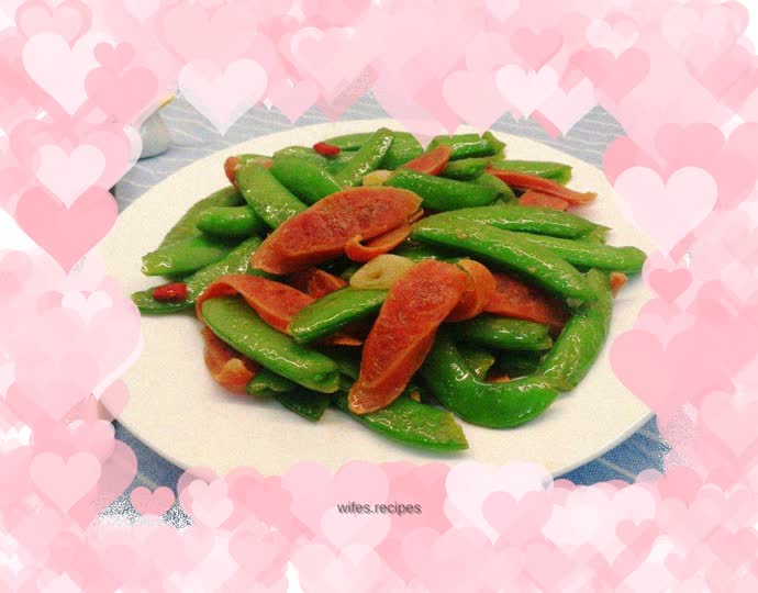 Spring seasonal gourmet quick dish ~ Stir-fried sausage with sweet beans