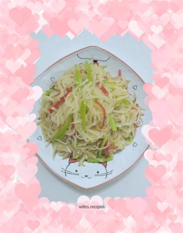 Stir-fried shredded white radish