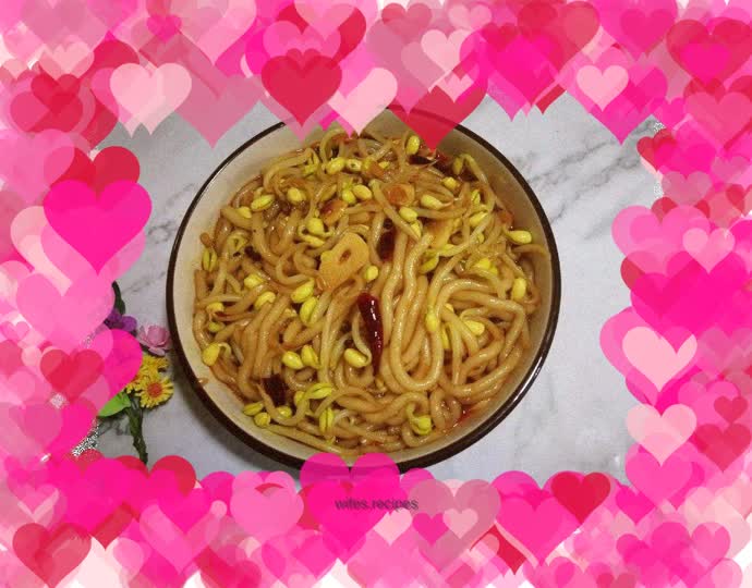 Stir-fried soybean sprouts and potato powder