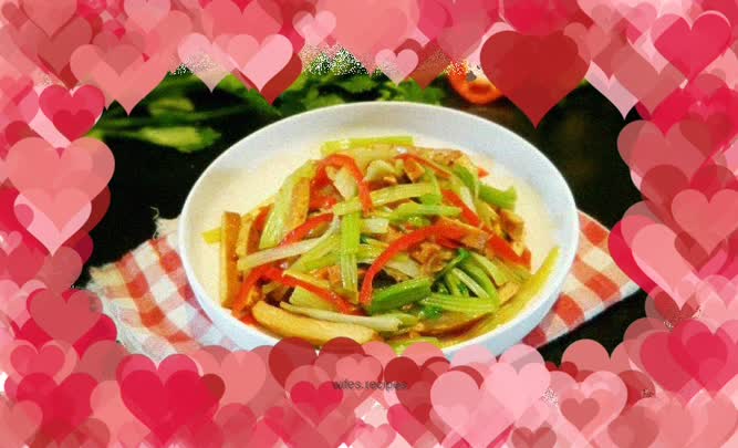 Dried Tofu with Parsley and Red Pepper