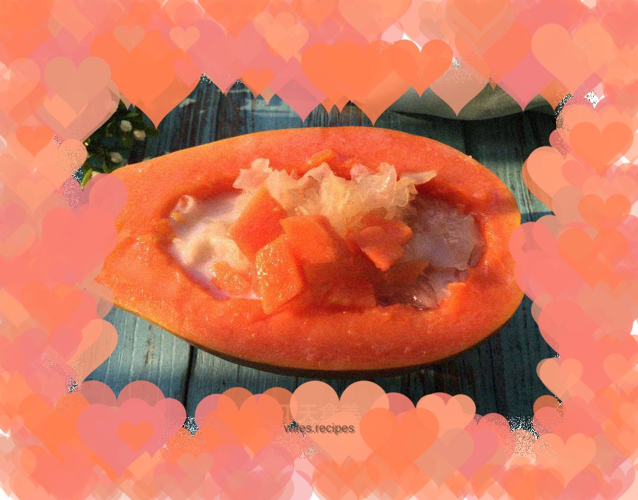 Papaya and Coconut Juice Cup