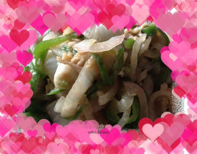 Fried rabbit meat with onions