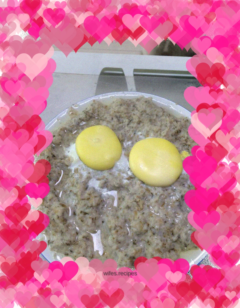 Steamed meatloaf with pickled vegetables