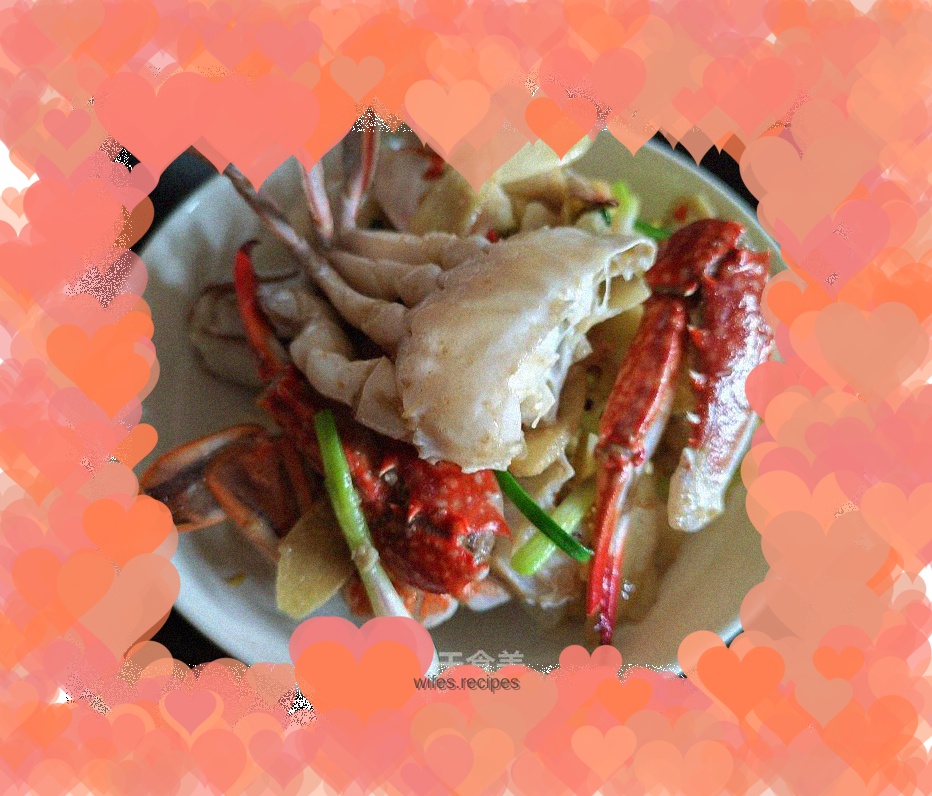 Fried crab with ginger