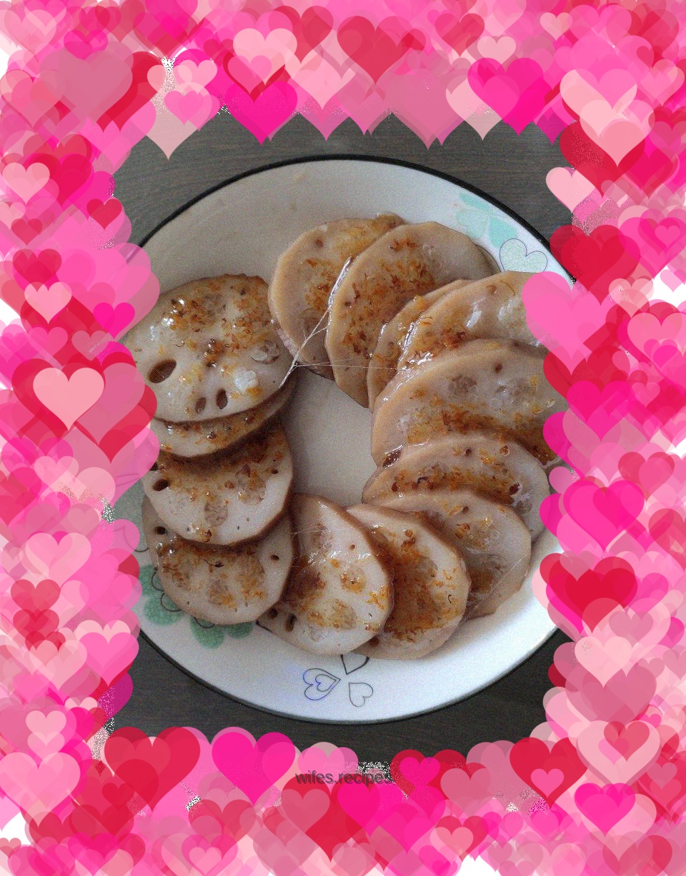 Osmanthus glutinous rice and lotus root