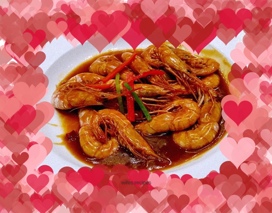 Braised shrimp