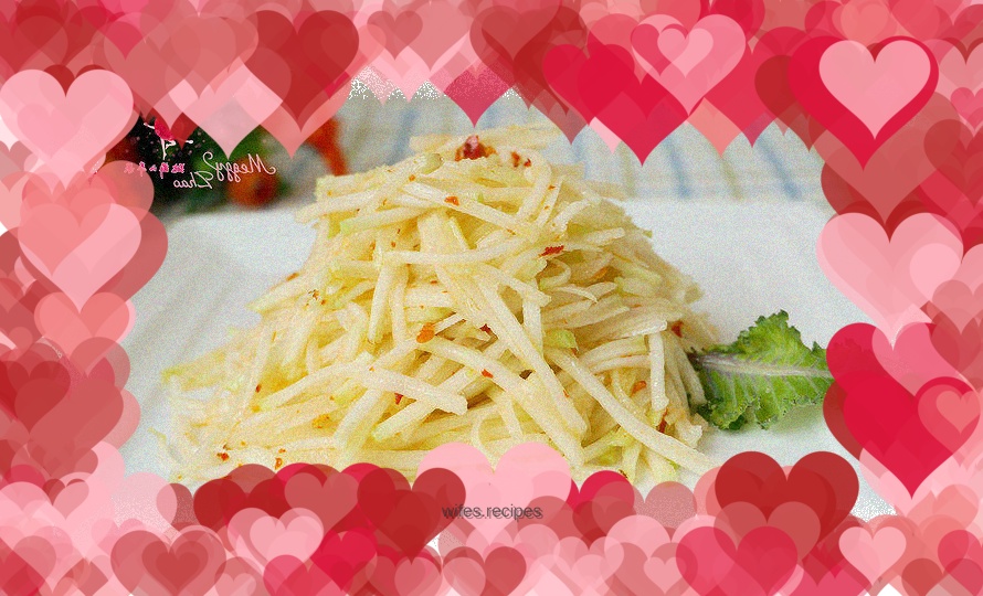 Stir-fried fruit kohlrabi shreds