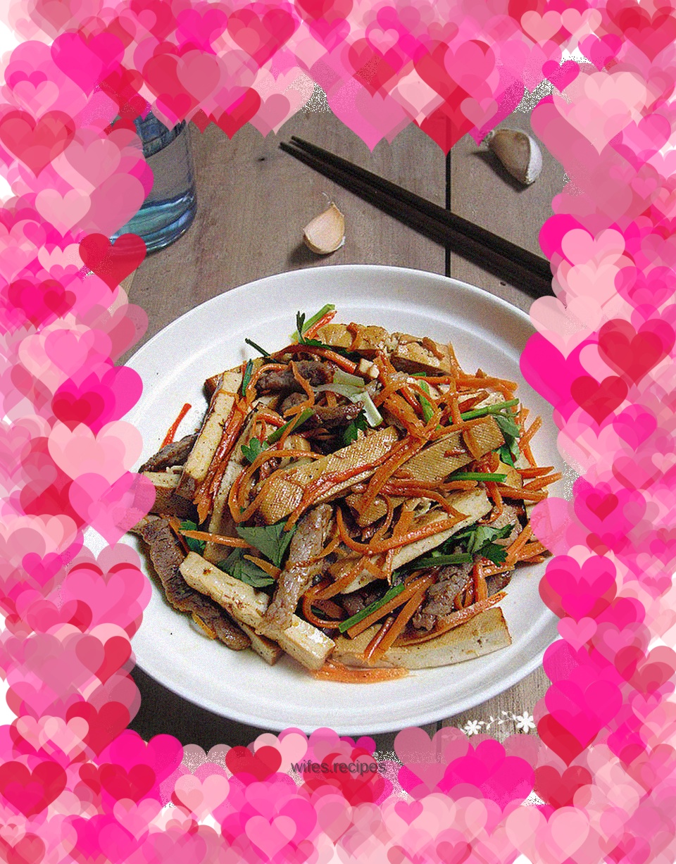 Shredded pork stir-fried with fragrant dried meat
