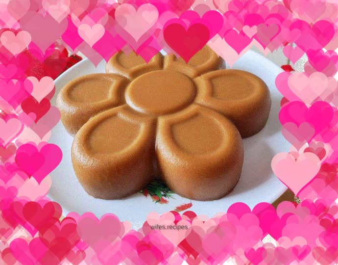 Plum blossom shaped rice cake
