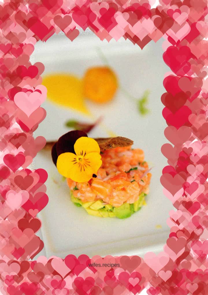 King salmon tart with rice balls