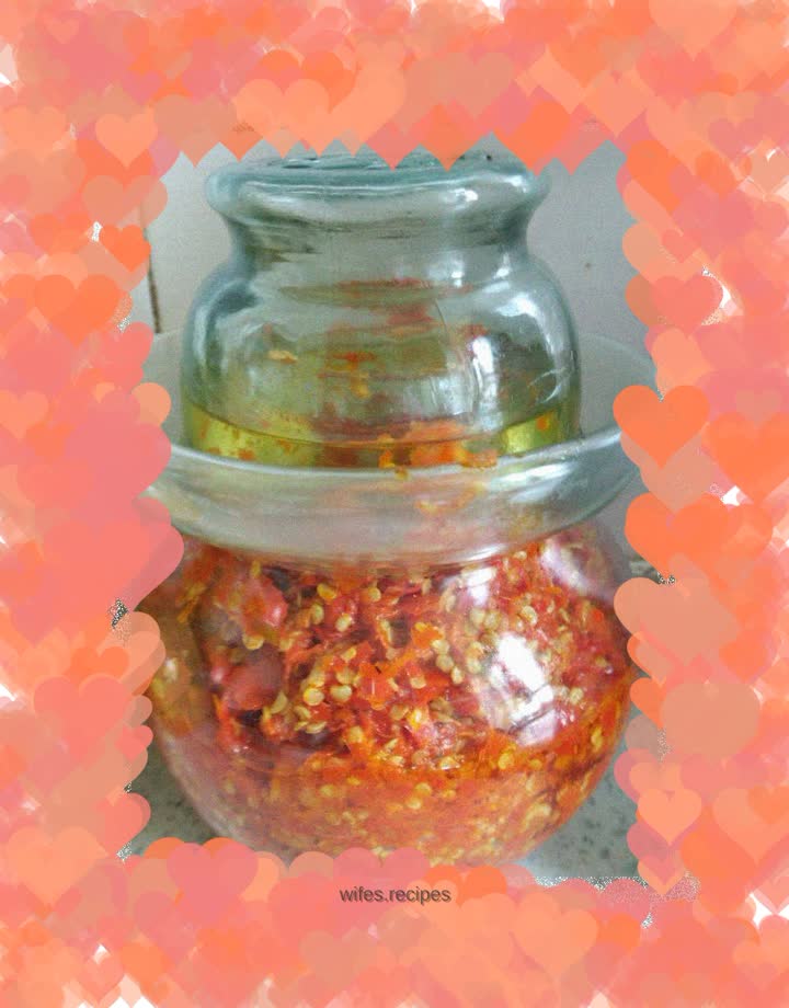 Homemade chopped chili