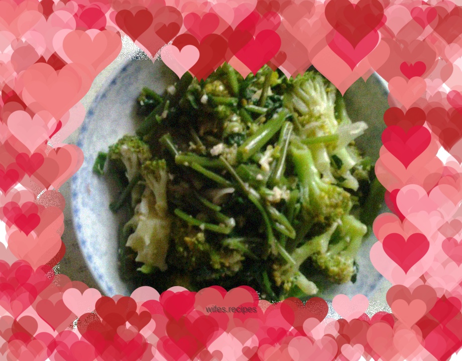 Cold emerald green ~ cold broccoli and water spinach