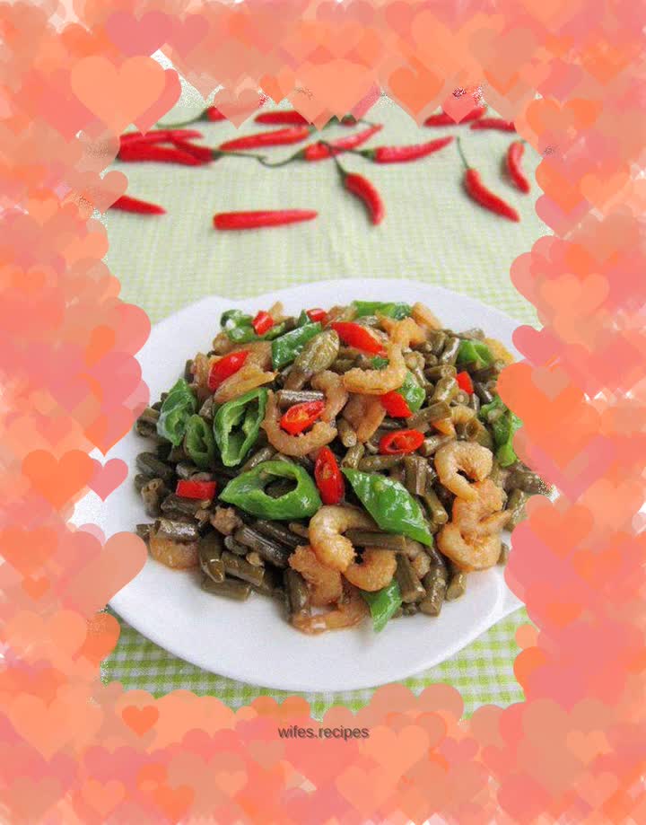 Stir-fried shrimp with pickled beans