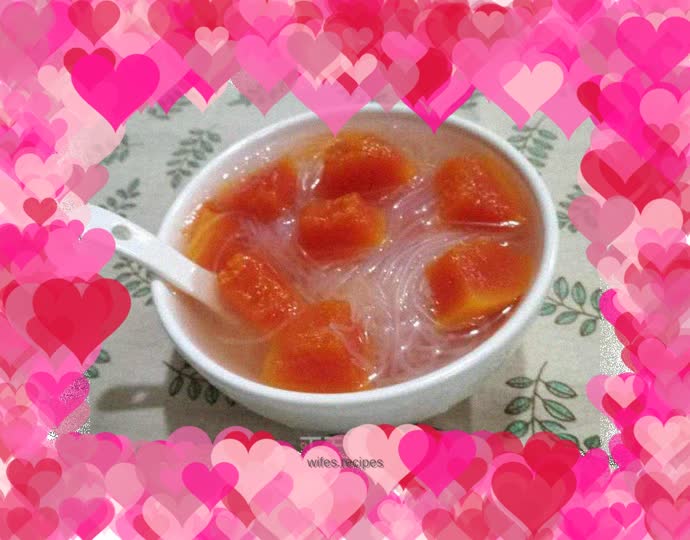 Papaya vermicelli syrup