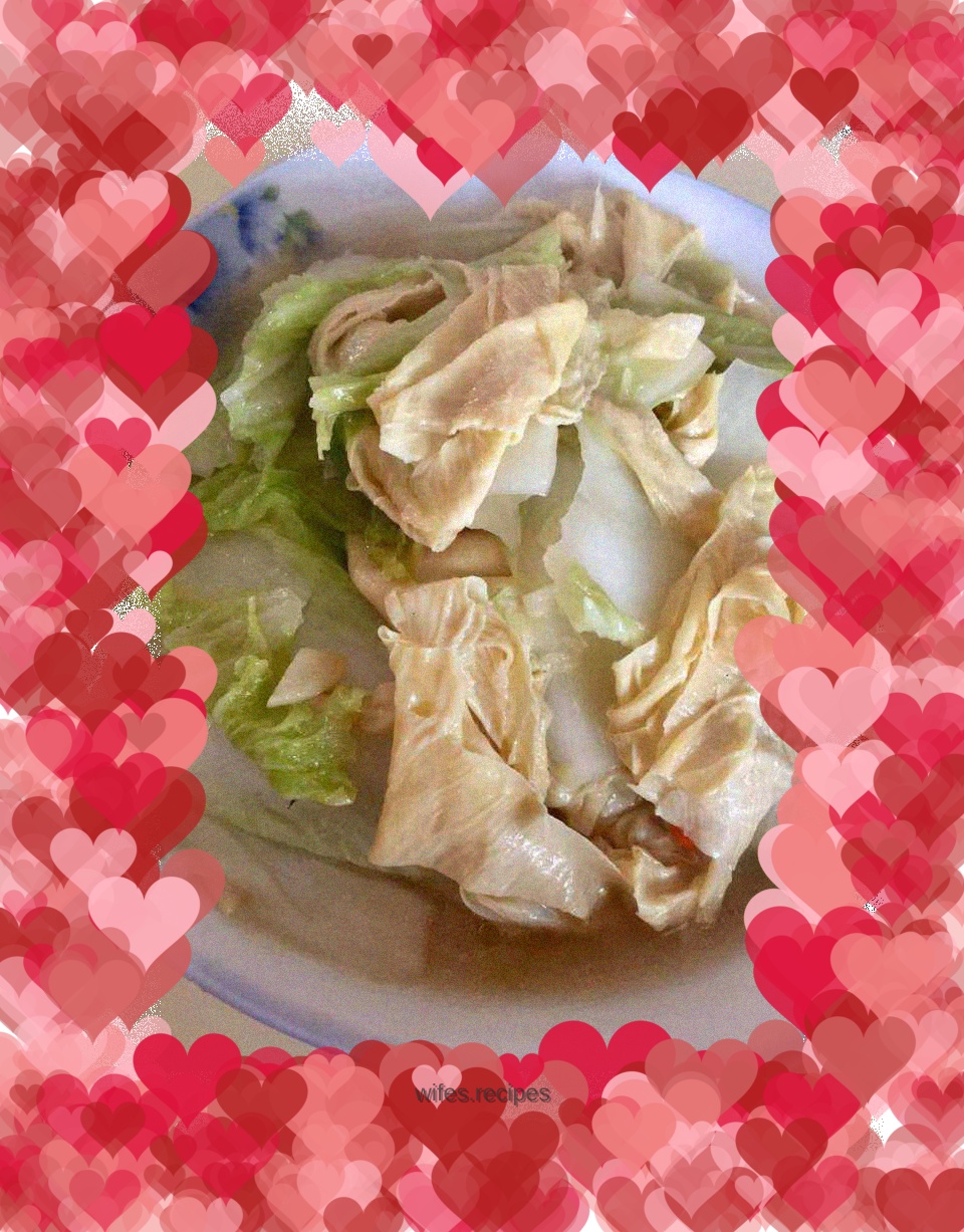 Stir-fried Chinese Cabbage with Tofu Skin