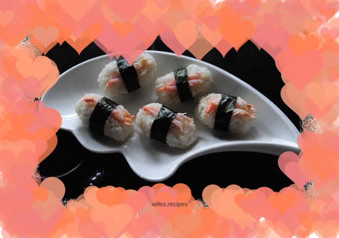 Abalone ~ Arctic shrimp sushi