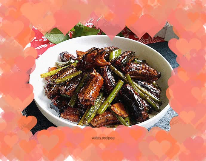 Grilled eel with garlic sprouts