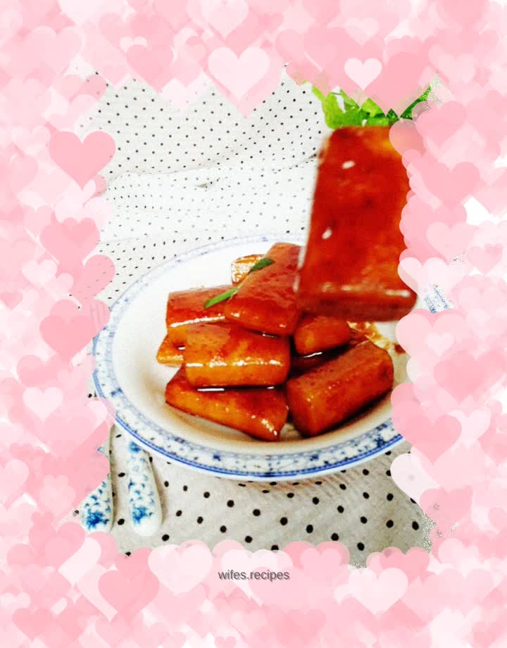 Pan-fried soy sauce rice cake